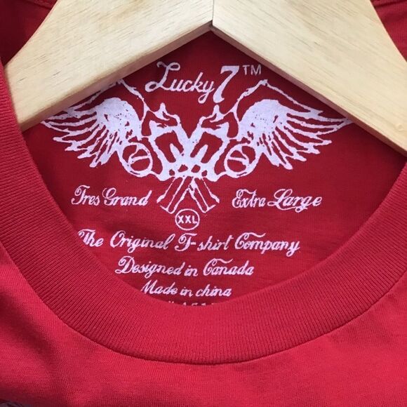 Lucky 7 mens graphic tee t-shirt red NWT you know you want me - Picture 3 of 10